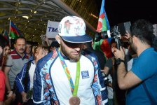 Олимпийская сборная Азербайджана вернулась на Родину (ФОТО)