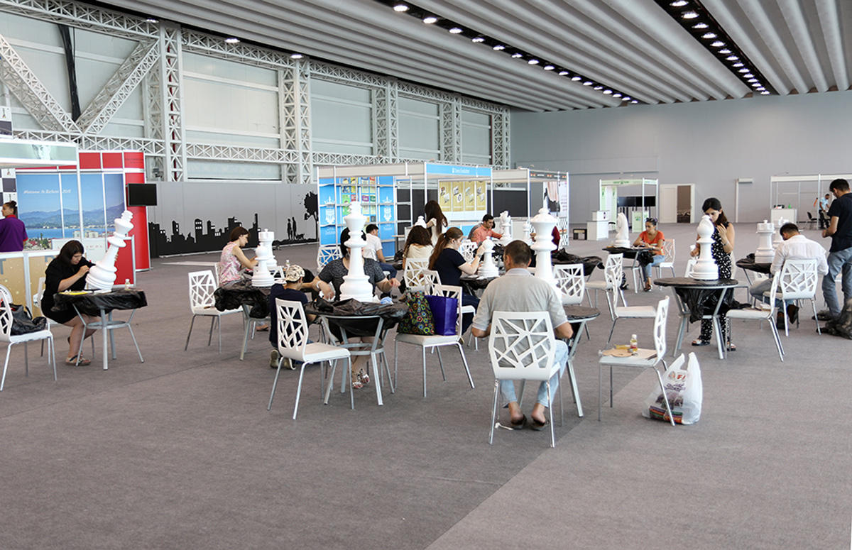 Креативные и красочные шахматные фигуры в Баку (ФОТО)