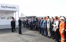 Президент Ильхам Алиев принял участие в церемонии отправки опорного блока платформы в рамках проекта "Шах Дениз-2" (ФОТО)