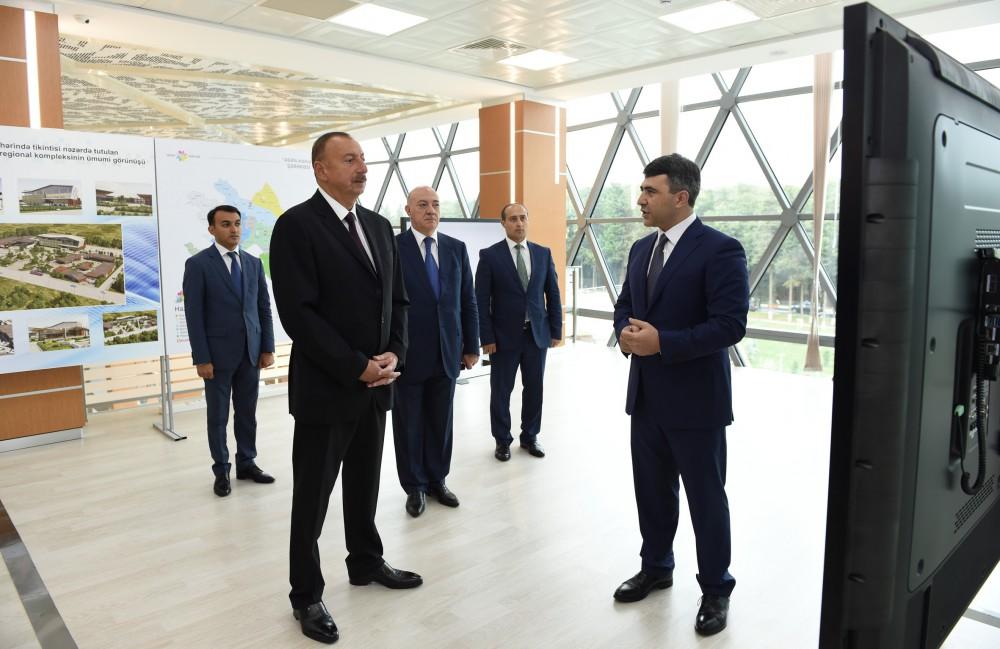 Президент Ильхам Алиев принял участие в открытии комплекса ASAN həyat в Масаллы (ФОТО)