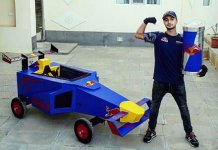 Деревянный F-1 претендует на победу в креативных гонках в Баку (ФОТО)