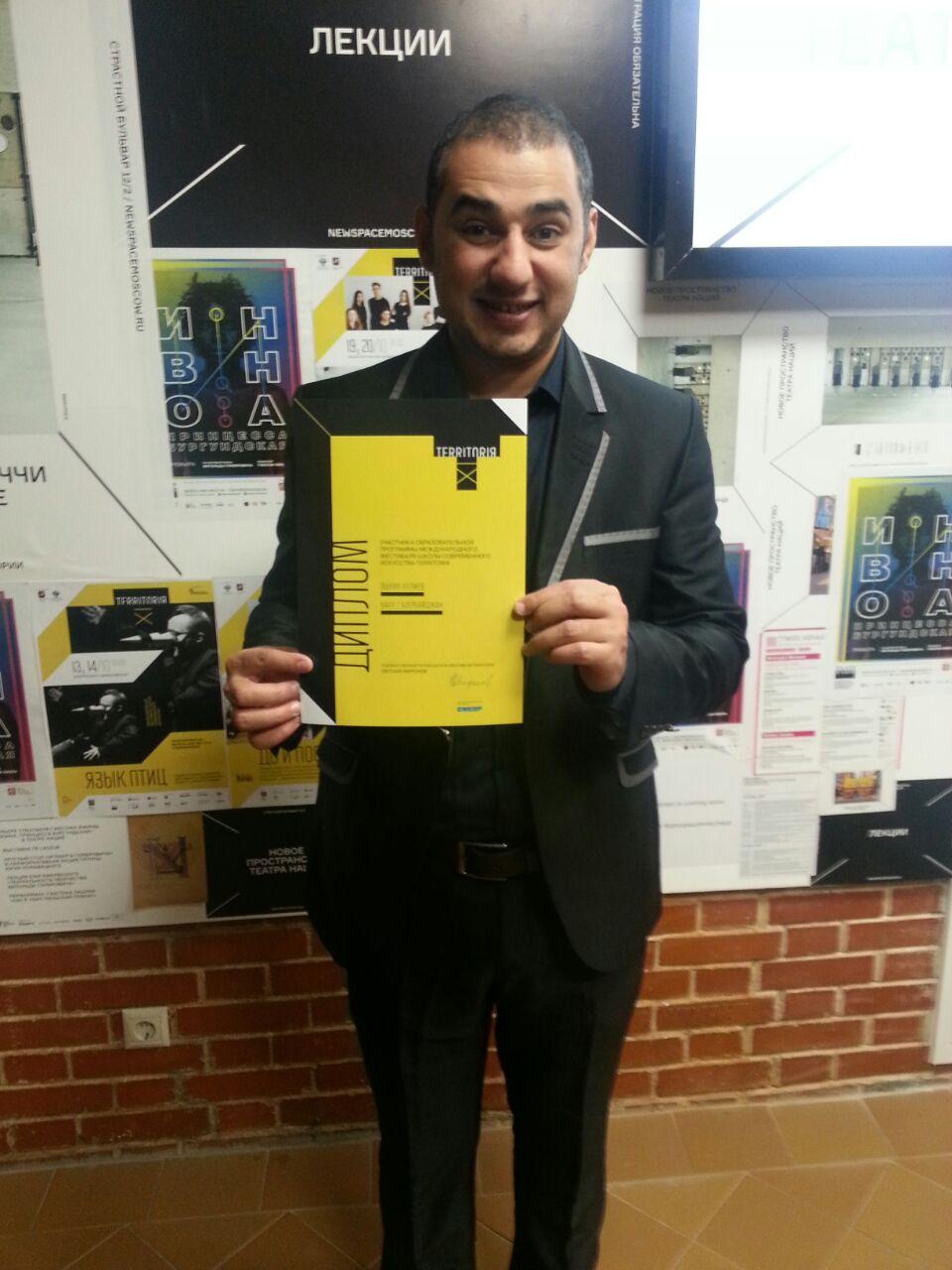 Азербайджанский актер удостоен специального диплома в России (ФОТО)
