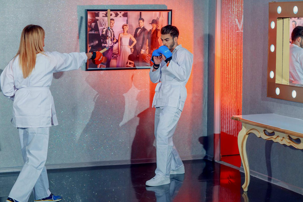 Пятикратный чемпион мира по каратэ в гостях у азербайджанских телезвезд (ФОТО/ВИДЕО)