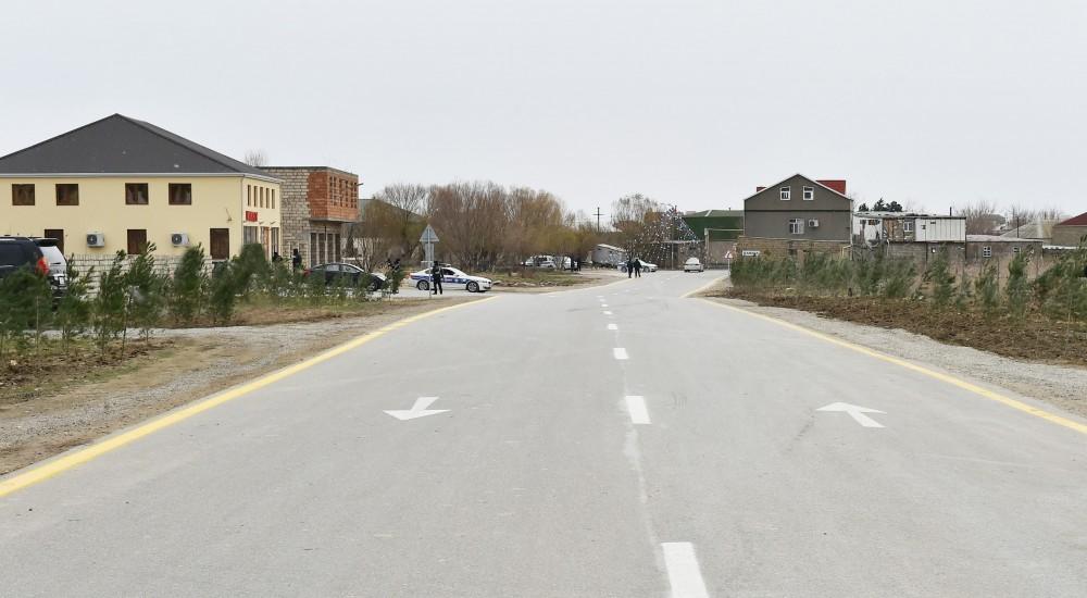 Президент Ильхам Алиев принял участие в открытии реконструированной автодороги Рамана-Маштага (ФОТО)