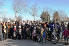 В Баку прошел праздничный новогодний велопробег (ФОТО)