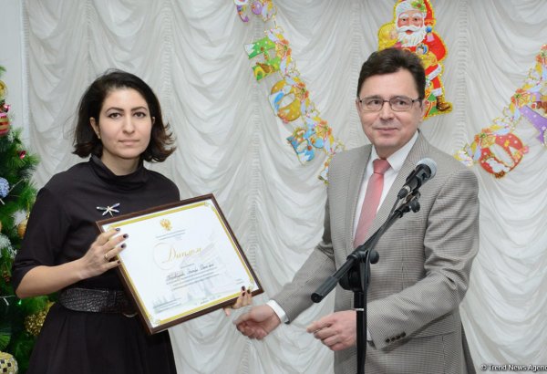 Глава Русской службы Trend награждена дипломом российского посольства за подготовку материалов о российско-азербайджанских отношениях (ФОТО)