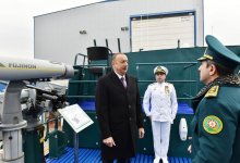 Президент Ильхам Алиев ознакомился с кораблем "Туфан" и новой спецтехникой Береговой охраны Госпогранслужбы  (ФОТО)