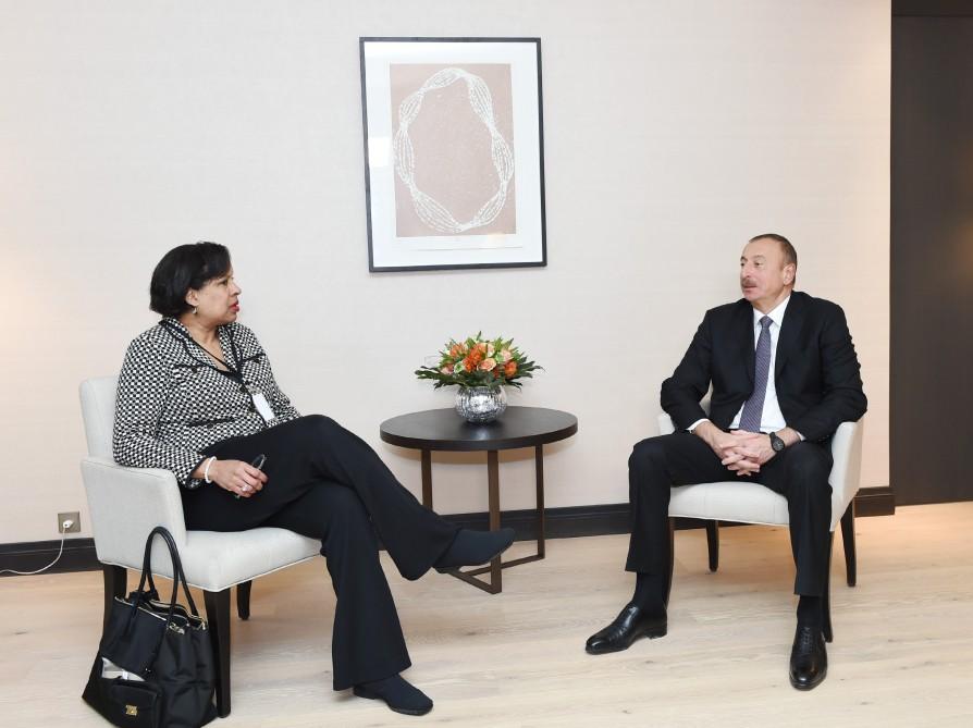 Президент Ильхам Алиев встретился в Давосе с корпоративным вице-президентом компании Microsoft (ФОТО)