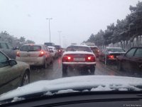 На дороге Баку-Сумгайыт произошла цепная авария  (ФОТО)