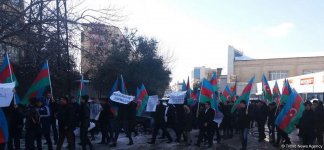 В Баку молодежь протестует против подстрекательской политики партии "Мусават" (ФОТО)