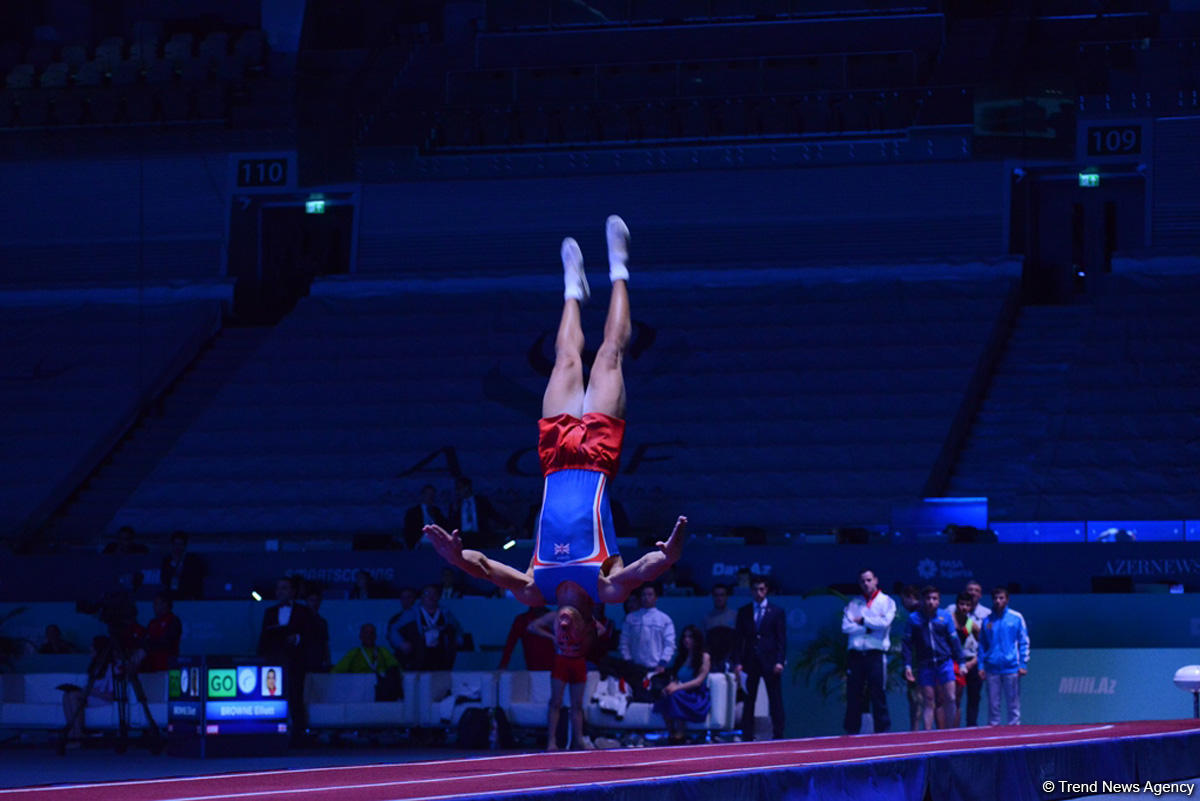 Квалификационные соревнования мужчин и женщин по прыжкам на батуте и тамблингу на Кубке мира FIG в Баку (ФОТОРЕПОРТАЖ 2)