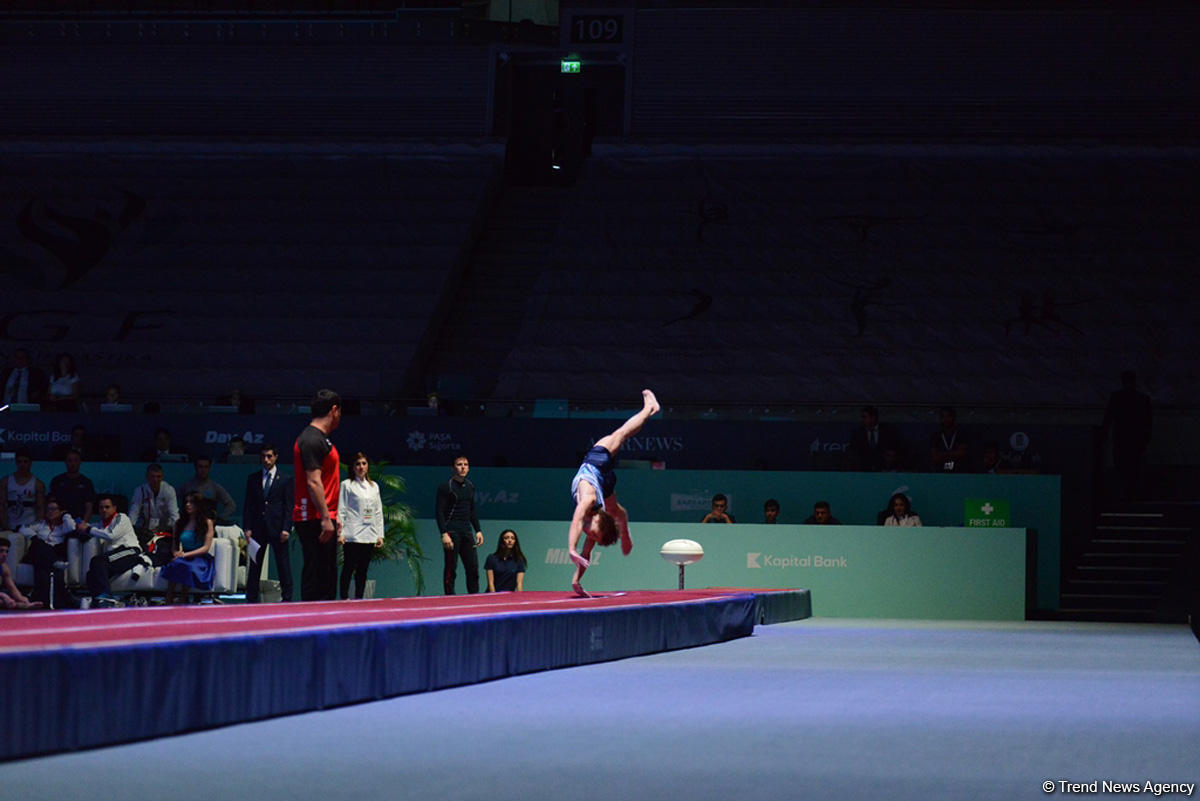 Квалификационные соревнования мужчин и женщин по прыжкам на батуте и тамблингу на Кубке мира FIG в Баку (ФОТОРЕПОРТАЖ 2)