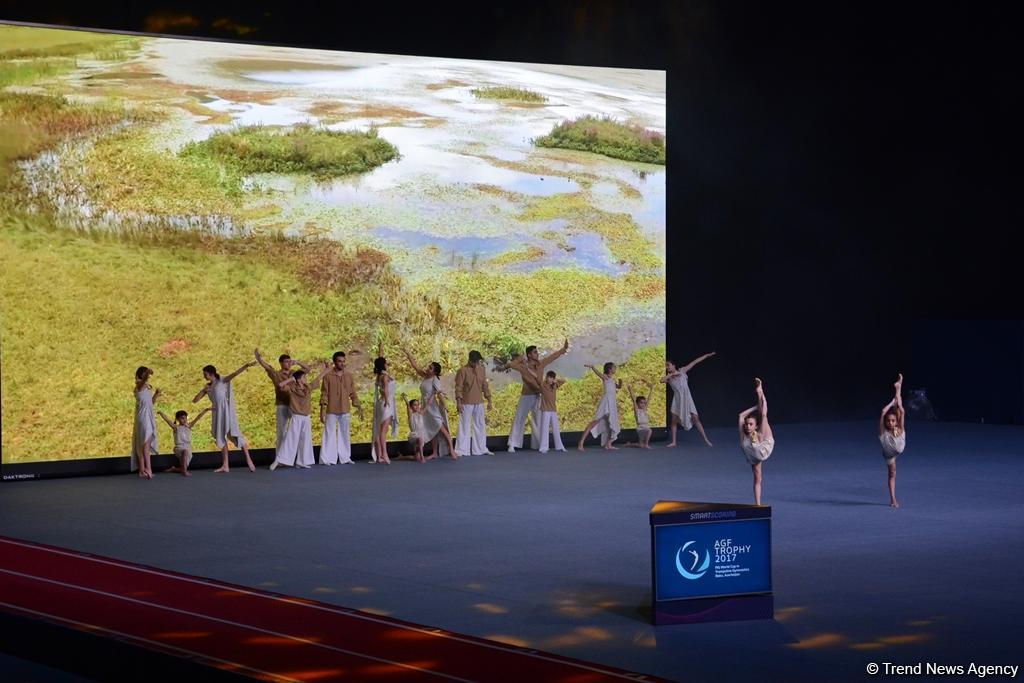 В Баку прошла церемония открытия Кубка мира FIG по прыжкам на батуте и тамблингу (ФОТОРЕПОРТАЖ)