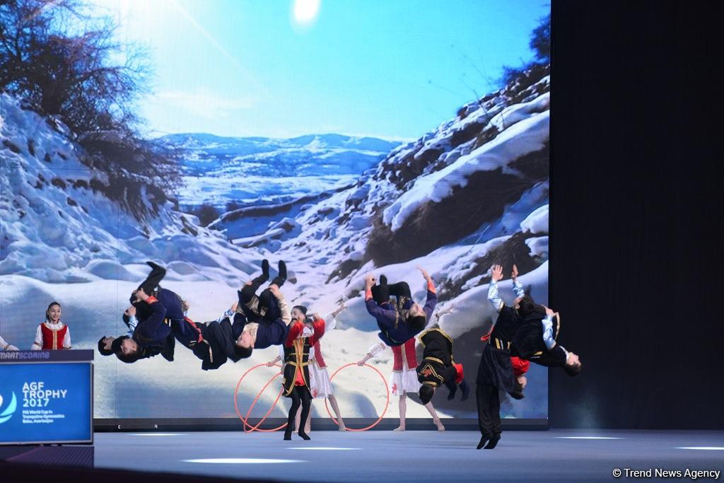 В Баку прошла церемония открытия Кубка мира FIG по прыжкам на батуте и тамблингу (ФОТОРЕПОРТАЖ)