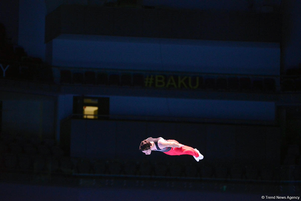 Квалификационные соревнования мужчин и женщин по прыжкам на батуте и тамблингу на Кубке мира FIG в Баку (ФОТОРЕПОРТАЖ)