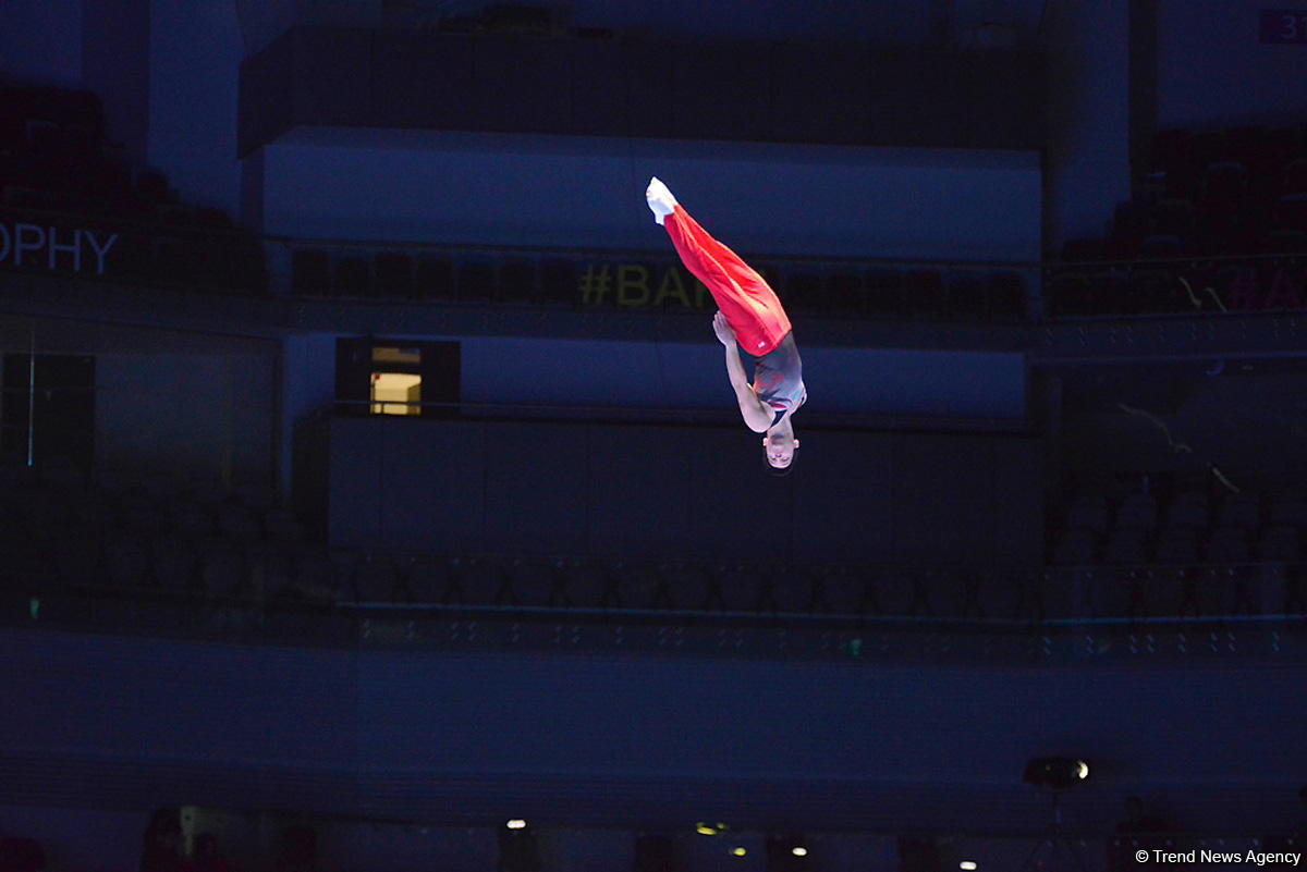 Квалификационные соревнования мужчин и женщин по прыжкам на батуте и тамблингу на Кубке мира FIG в Баку (ФОТОРЕПОРТАЖ)