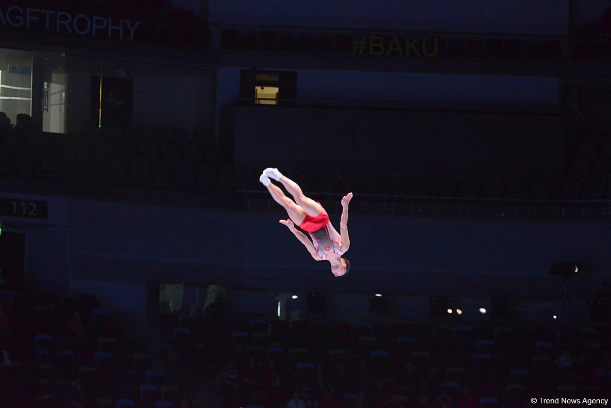 Квалификационные соревнования мужчин и женщин по прыжкам на батуте и тамблингу на Кубке мира FIG в Баку (ФОТОРЕПОРТАЖ)