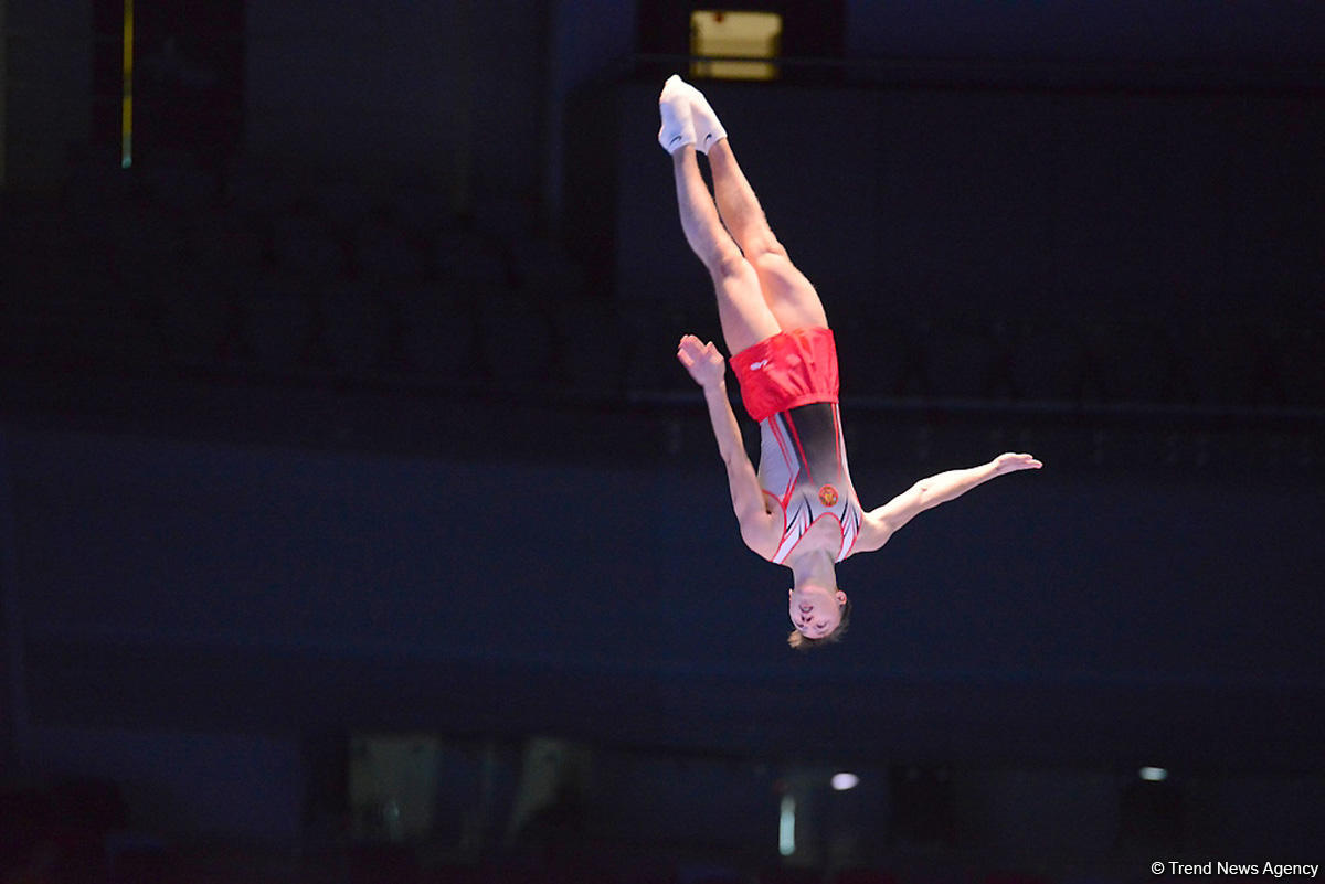 Квалификационные соревнования мужчин и женщин по прыжкам на батуте и тамблингу на Кубке мира FIG в Баку (ФОТОРЕПОРТАЖ)
