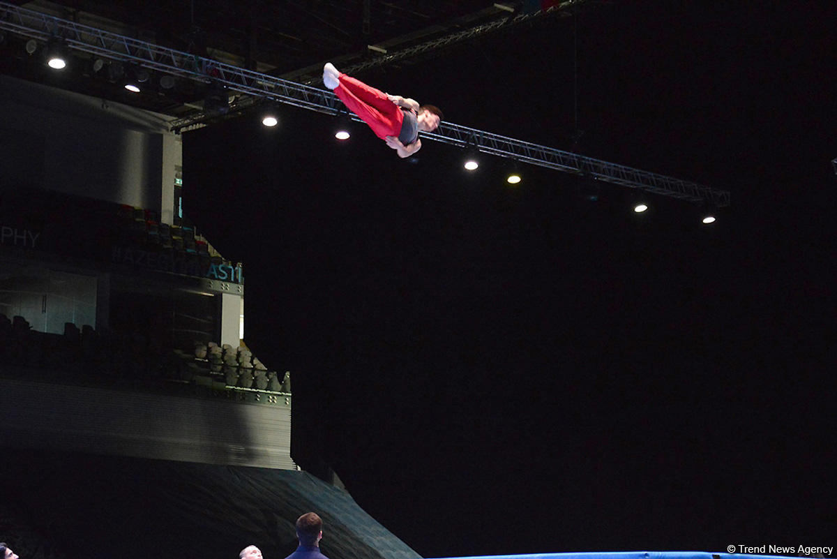 Квалификационные соревнования мужчин и женщин по прыжкам на батуте и тамблингу на Кубке мира FIG в Баку (ФОТОРЕПОРТАЖ)