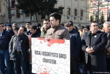 В  Баку прошло всенародное шествие в связи с 25-й годовщиной Ходжалинского геноцида (ФОТО)