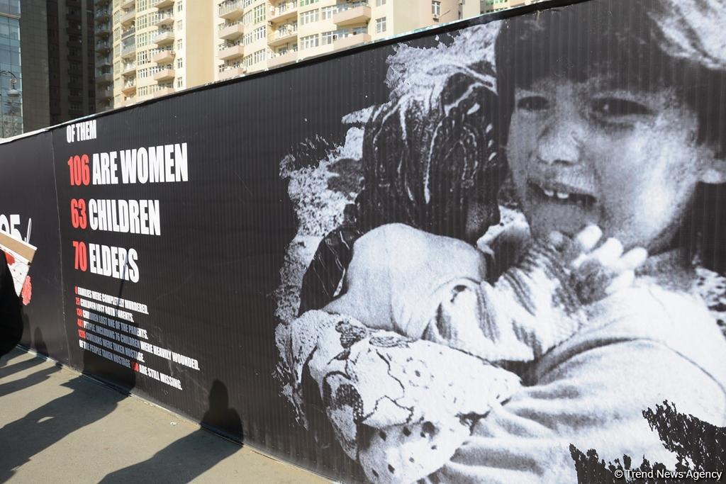 В  Баку прошло всенародное шествие в связи с 25-й годовщиной Ходжалинского геноцида (ФОТО)