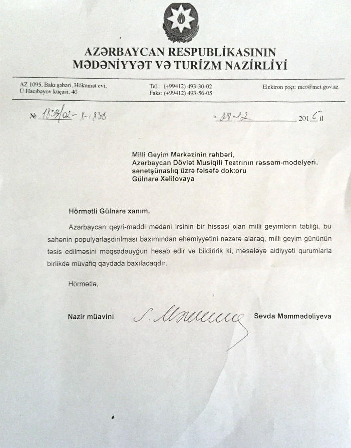 В Азербайджане может быть учрежден День национальной одежды (ФОТО)