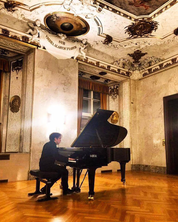 Азербайджанский музыкант  выступил в старинной Венской ратуше (ФОТО)