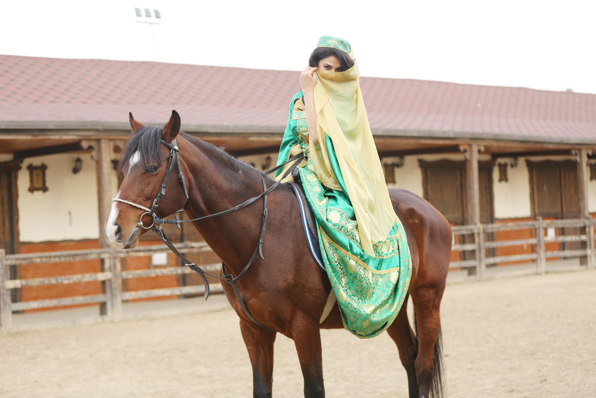 Сильнейшая паратхэквондистка мира Айнур Мамедова в образе символа Новруза на коне (ФОТО)