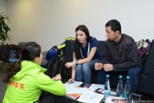 Делегации различных стран проходят аккредитацию на Кубок мира по спортивной гимнастике в Баку (ФОТОРЕПОРТАЖ)