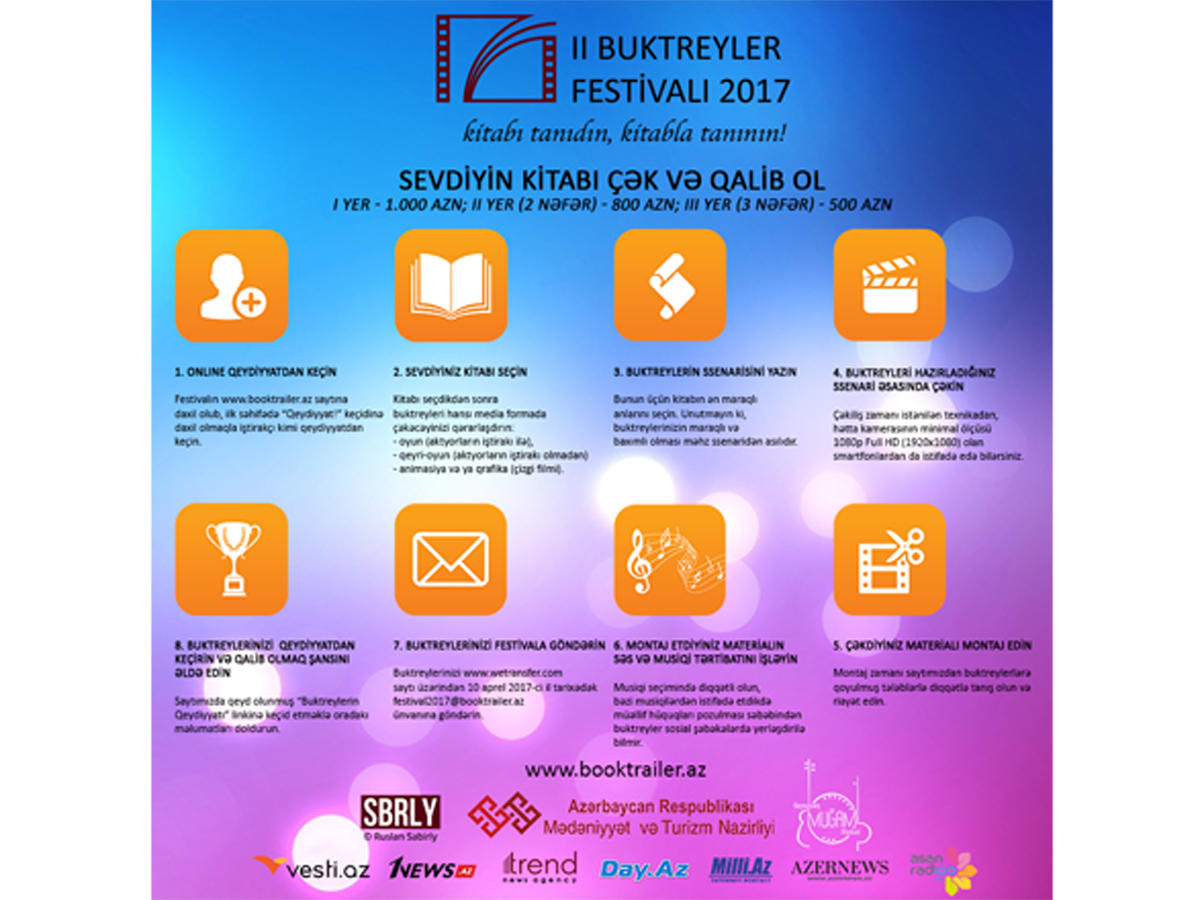 Второй Фестиваль буктрейлеров  в Азербайджане: 8 шагов на пути к призам