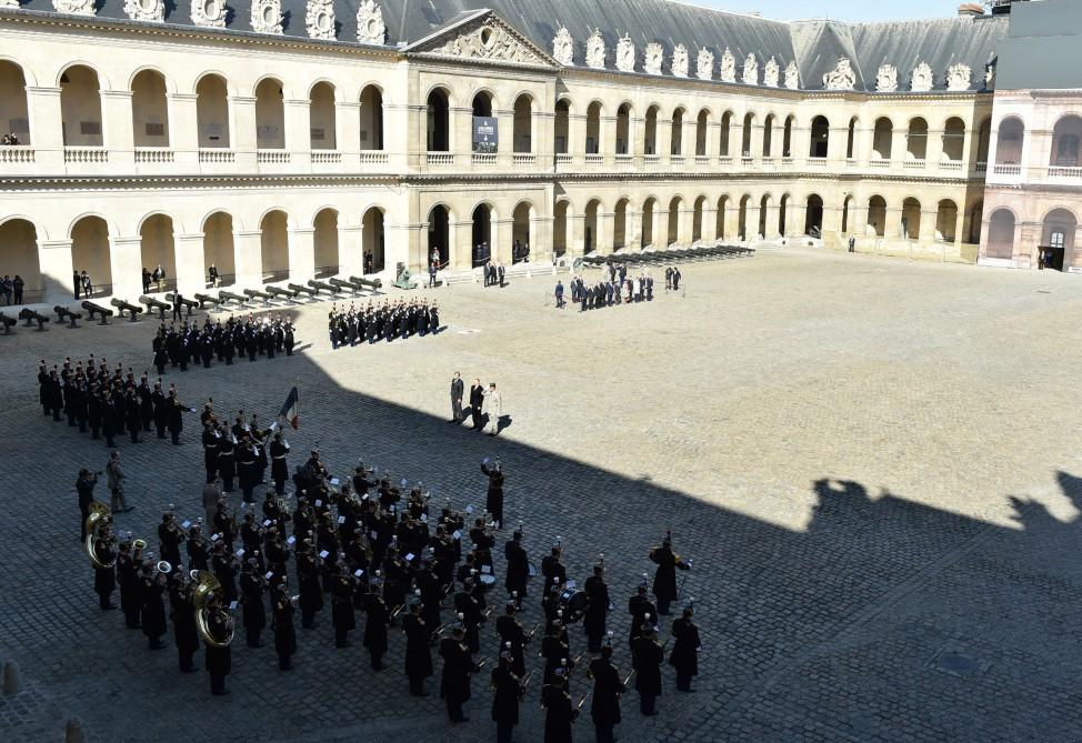 В Париже состоялась  церемония официальной встречи Президента Азербайджана (ФОТО)