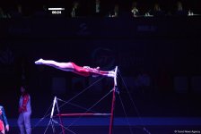Азербайджанские гимнастки вышли в финал Кубка мира в соревнованиях на разновысоких брусьях  (ФОТО)
