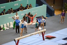 Лучшие моменты второго дня соревнований Кубка мира по спортивной гимнастике в Баку (ФОТО)
