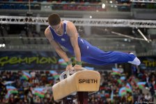Лучшие моменты второго дня соревнований Кубка мира по спортивной гимнастике в Баку (ФОТО)