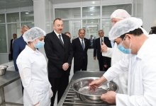 Президент Ильхам Алиев принял участие в открытии Варваринского предприятия по разведению рыбы (ФОТО) (версия 2)