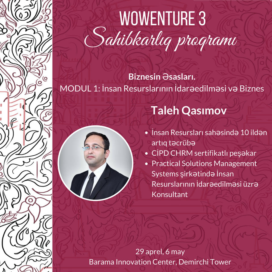 В Азербайджане реализуется программа развития предпринимательства среди женщин WoWenture (ФОТО)