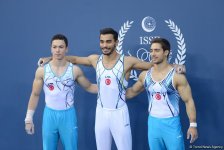 Подиумные тренировки спортивных гимнастов в рамках Игр исламской солидарности в Баку (ФОТОРЕПОРТАЖ)
