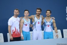 Подиумные тренировки спортивных гимнастов в рамках Игр исламской солидарности в Баку (ФОТОРЕПОРТАЖ)