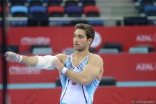 Подиумные тренировки спортивных гимнастов в рамках Игр исламской солидарности в Баку (ФОТОРЕПОРТАЖ)