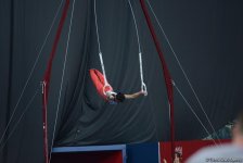 Подиумные тренировки спортивных гимнастов в рамках Игр исламской солидарности в Баку (ФОТОРЕПОРТАЖ)