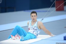 Подиумные тренировки спортивных гимнастов в рамках Игр исламской солидарности в Баку (ФОТОРЕПОРТАЖ)