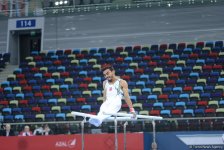 Подиумные тренировки спортивных гимнастов в рамках Игр исламской солидарности в Баку (ФОТОРЕПОРТАЖ)