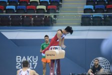 Подиумные тренировки спортивных гимнастов в рамках Игр исламской солидарности в Баку (ФОТОРЕПОРТАЖ)