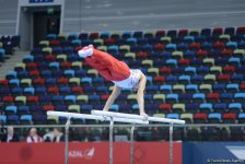 Подиумные тренировки спортивных гимнастов в рамках Игр исламской солидарности в Баку (ФОТОРЕПОРТАЖ)