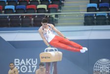 Подиумные тренировки спортивных гимнастов в рамках Игр исламской солидарности в Баку (ФОТОРЕПОРТАЖ)