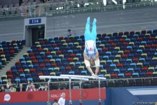 Подиумные тренировки спортивных гимнастов в рамках Игр исламской солидарности в Баку (ФОТОРЕПОРТАЖ)