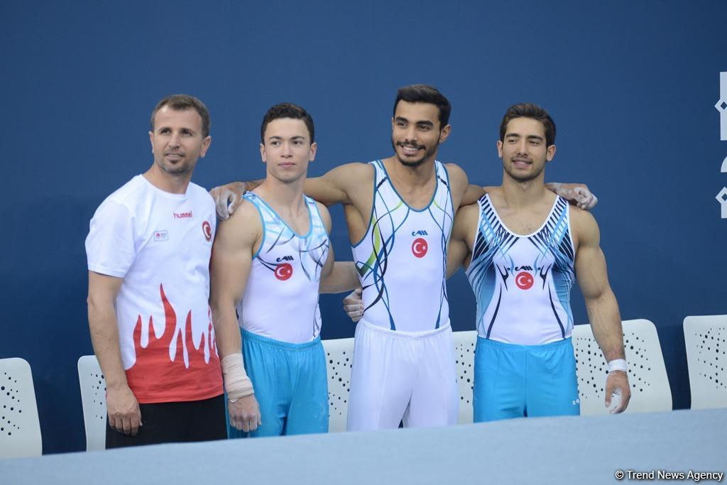 Подиумные тренировки спортивных гимнастов в рамках Игр исламской солидарности в Баку (ФОТОРЕПОРТАЖ)