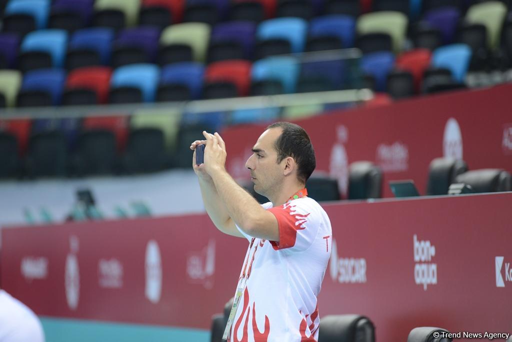 Подиумные тренировки спортивных гимнастов в рамках Игр исламской солидарности в Баку (ФОТОРЕПОРТАЖ)