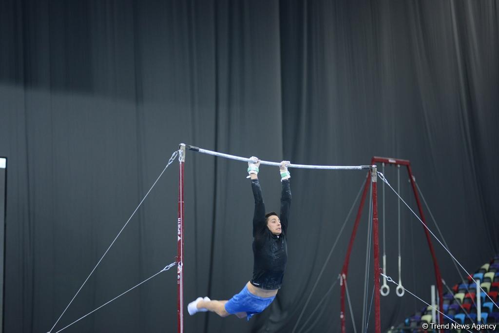Подиумные тренировки спортивных гимнастов в рамках Игр исламской солидарности в Баку (ФОТОРЕПОРТАЖ)