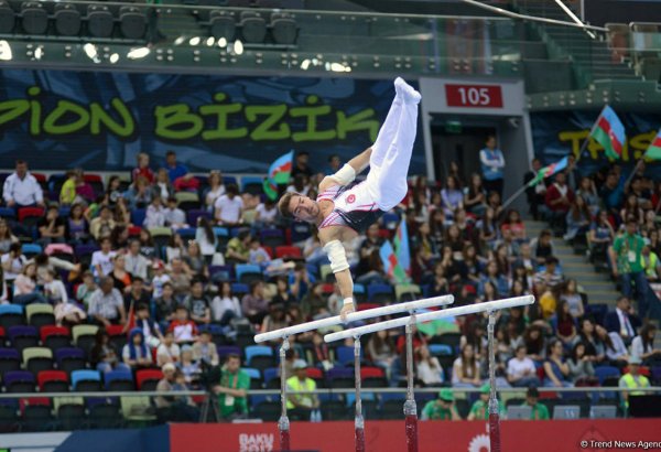 В рамках IV Игр исламской солидарности в Баку проходят соревнования по спортивной гимнастике (ФОТОСЕССИЯ)